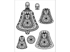 Viva Decor Silikonstempel 3D Weihnachtskugel Glocke 14x18cm 