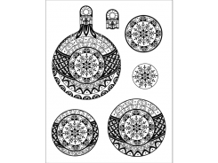 Viva Decor Silikonstempel 3D Weihnachtskugel Schneeflocke 14x18cm 