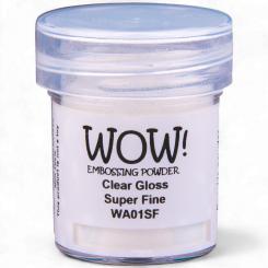 WOW Embossing Pulver 15ml - Clear - Clear Gloss - Super Fine Clear Gloss - Super Fine