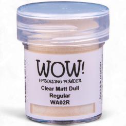 WOW Embossing Pulver 15ml - Clear - Clear Matt Dull - Regular Clear Matt Dull - Regular