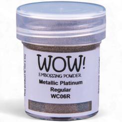 WOW Embossing Pulver 15ml - Metallic - Platinum - Regular Platinum - Regular