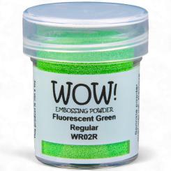 WOW Embossing Pulver 15ml - Fluorescent - Green - Regular Green - Regular