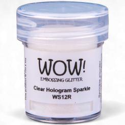 WOW Embossing Pulver 15ml - Glitzer - Clear Hologram Sparkle – Regular Clear Hologram Sparkle – Regular