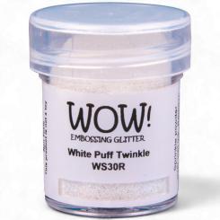 WOW Embossing Pulver 15ml - Glitzer - White Puff Twinkle - Regular White Puff Twinkle - Regular