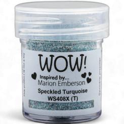 WOW Embossing Pulver 15ml - Glitzer - Speckled Turquoise - X*Marion Emberson* Speckled Turquoise - X*Marion Emberson*