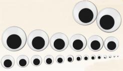 Wackelaugen rund zum Aufkleben 