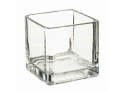 Windlicht / Teelichtglas Aquarium eckig 8x8x8cm 