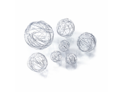 Wire Drahtkugeln Set, gold sort. 3/5/8cm/10 Stk. 