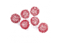 Wire Drahtkugeln Set, rot 5cm / 6 Stk. 