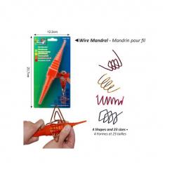 Wire mandrel 4 Formen / 23 Größen 