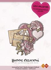 Yvonne Creations Clear Stempel Love Collection - Herz 7 x 7.2cm 