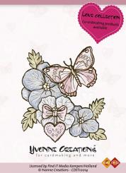 Yvonne Creations Clear Stempel Love Collection - Schmetterling 7,5 x 6,5cm 