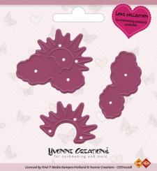 Yvonne Creations - Stanz- und Prägeschablone - Love - Sun behind cloud 