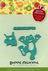 Yvonne Creations - Stanz- und Prägeschablone - Lustiger Frosch 