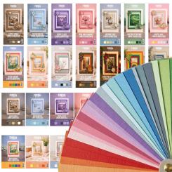 Leinenkartonpack 75 Blatt - je 5 verschiedene Farben- 225-240gr - 
