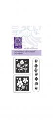 cArt-Us Clear Stempel Blume quadrat.+Rand 5X6cm 