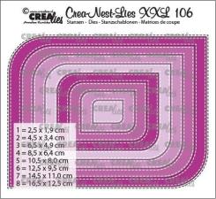 Crealies Crea-Nest-Lies XXL no. 105 Stanzschablone Rechteck mit doppelt Stich 