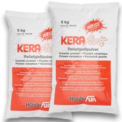 Keraflott Gießmasse, Gießpulver - weiss 2 x 5 kg Beutel 