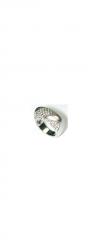 rhodinierter Ring matt/glanz mit Swarovski Gr.6 enspricht gr.16 