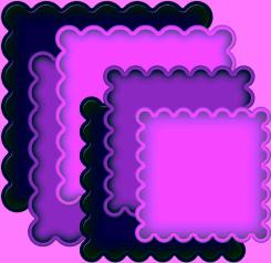 Spellbinders Gr.Nestabilities Grand Scalloped Squares 6 Stanzer 