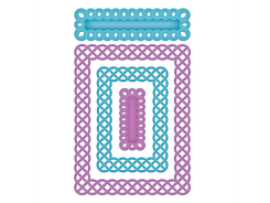 Spellbinders Card Creator Nestabilities Stanz- & Prägeschablone A2 Fancy Weave 4 Stanzer 