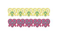 Spellbinders 2 Borden Stanzplatten Borderabilities Renaissance Hearts 