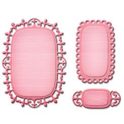 Spellbinders Stanz- und Prägeschablone D-Lites Fancy Label Tags Three 3 Stanzer 