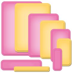 Spellbinders Card Creator Nestabilities Stanz- & Prägeschablone A2 Curved Matting Basics B 9 Stanzer 