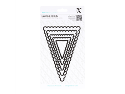 Docrafts Xcut Nesting Stanzschablonen (5Stk) - Wimpel Gewellt (Groß) 