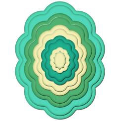 Spellbinders Nestabilities Big Scalloped Ovals SM 