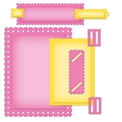 Spellbinders Card Creator Nestabilities Stanz- & Prägeschablone A2 Fancy Postage Stamps 8 Stanzer 