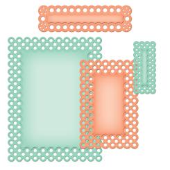 Spellbinders Card Creator Nestabilities Stanz- & Prägeschablone A2 Polka Dots 4 Stanzer 