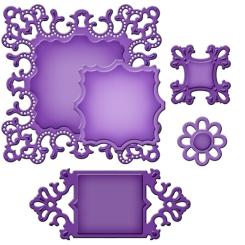 Spellbinders Stanz- & Prägeschablone Samantha Walker Ornate Square 5 Stanzer 