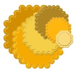 Spellbinders 6 Stanzformen Nestabilites Small Scalloped Octagongs 