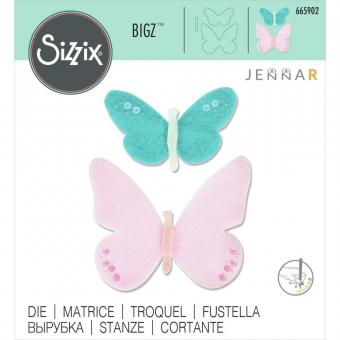 Sizzix Bigz Stanzer - Textil Schmetterlinge by Jenna Rushforth 