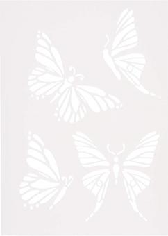 Efco Schablonen - Stencil transparent DIN A5 - Schmetterlinge 4-teilig 