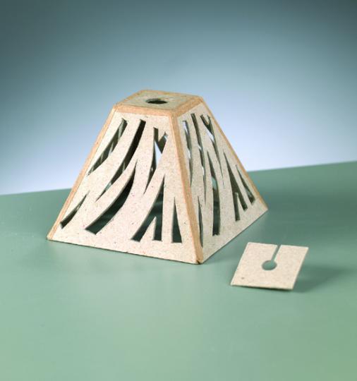 10 Papp Art Lampenschirmchen quadratisch Abstrakt 