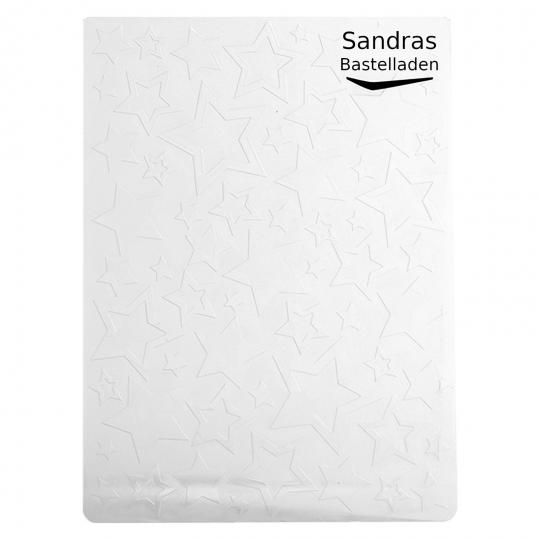 Sandras Embossing-Prägefolder/ -schablone 10,8x15cm Sterne