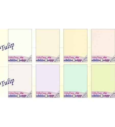 10x A4 Kartenpapier 185gr. Tulip mix sort. 7x2 Farben mix sort. 7x2 Farben