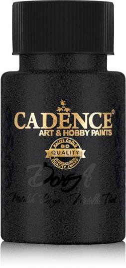 Cadence - Metallic Acrylfarbe - Dora - 50ml Schwarz