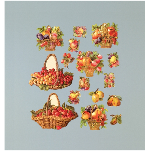 16 Posiebilder einzeln gestanz und geprägt ' Obst 