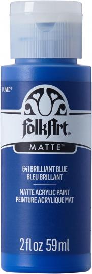 Plaid Folkart - Matte Premium Acrylfarbe - 59ml Brilliant Blue / Brilliantes Blau