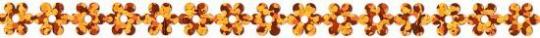 Paillettenband Herzen /Sterne 6mm/5m Blüten orange holo
