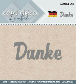 Stanzschablone - Card Deco -Text Deutsch - Danke 