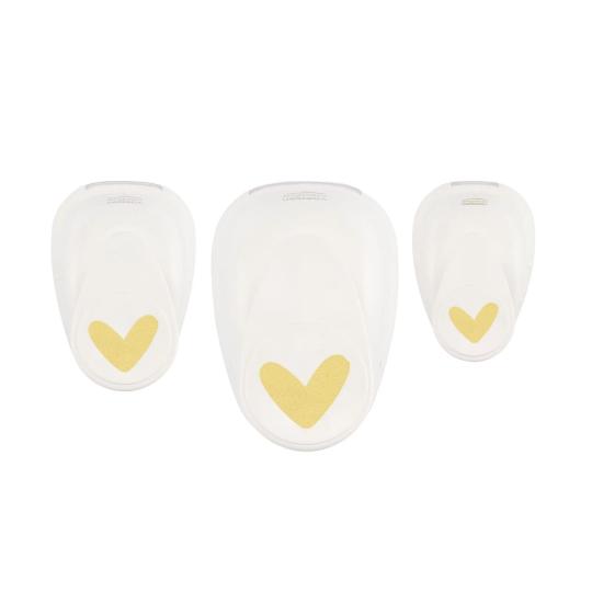 Vaessen Creative Motivstanzer 3er Set Verspielte Herzen Ø 13, 22 und 37 mm 