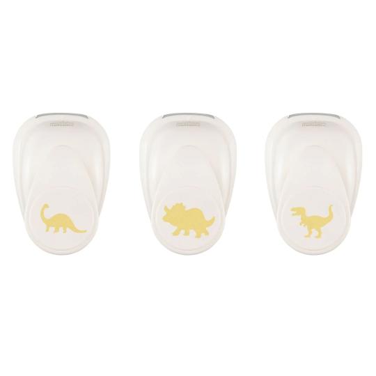 Vaessen Creative Motivstanzer 3er Set Dino 1,4 x 2,2 cm - 1,8 x 2,2 cm 