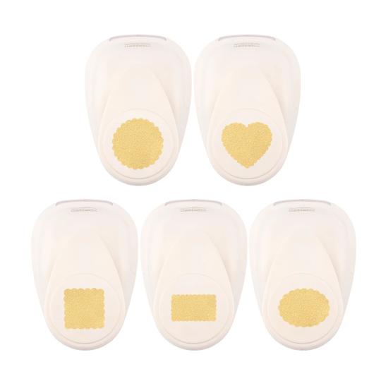 Vaessen Creative Motivstanzer 5er Set Geometrische Formen Gewellt ~2,5 cm 