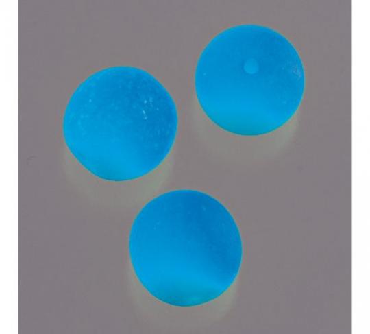 Glasperlen rund NEON opak 6mm / 30 Stk. Neon-Blau