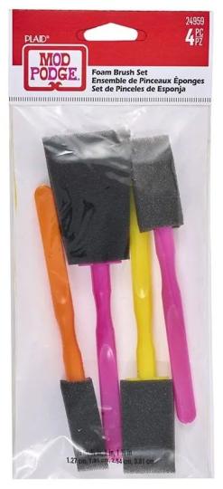 Plaid Mod Podge - Foam Brush (Schaumstoffpinsel) 4er Set 