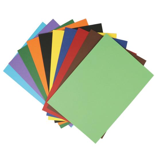 250 Blatt - Hobbykarton Megapack DIN A4 - 270gr - 10 Farben sortiert 